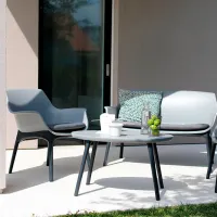 Set mobilă terasă Bica Luxor Lounge Metal/ Polipropilenă/ Plastic/ Gray photo 2