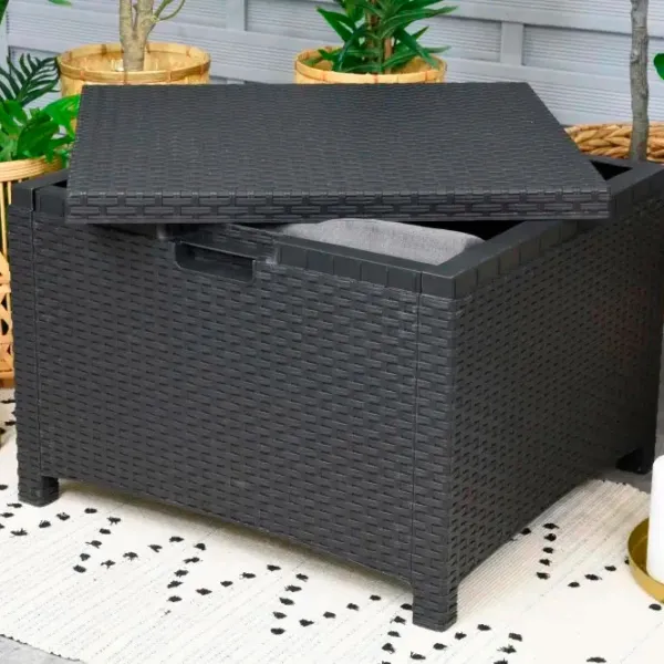 Set mobilă terasă Bica Lido 2 Storage Ratan artificial/ Polipropilenă/ Rattan artificial/ Graphite photo 3