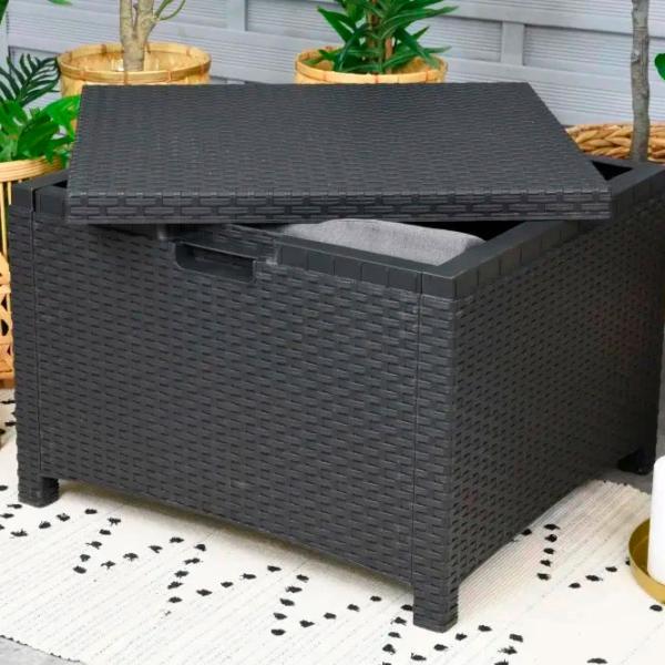 Set mobilă terasă Bica Lido 2 Storage Ratan artificial/ Polipropilenă/ Rattan artificial/ Graphite photo 3