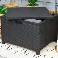 Set mobilă terasă Bica Lido 2 Storage Ratan artificial/ Polipropilenă/ Rattan artificial/ Graphite photo 3