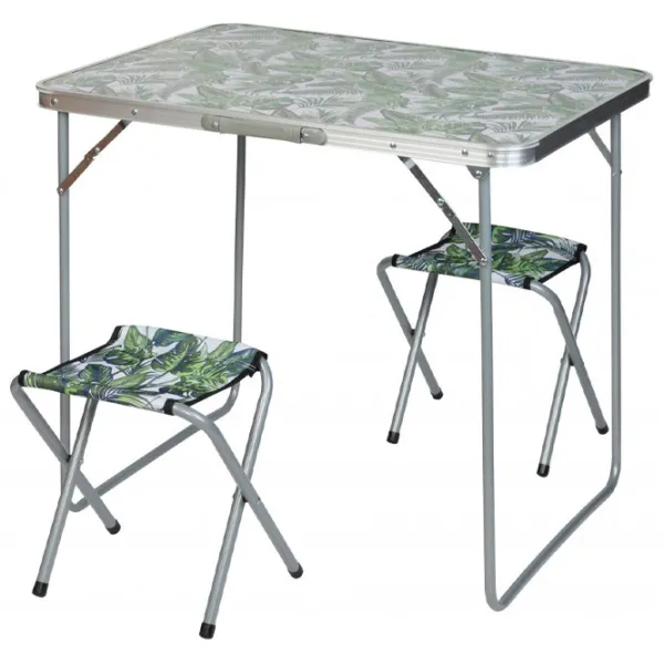 Set mobilă terasă Enero Camp Jungle Oțel/ Plastic/ Stofă/ Green photo 3 Set mobilă terasă Enero Camp Jungle Oțel/ Plastic/ Stofă/ Green photo 3
