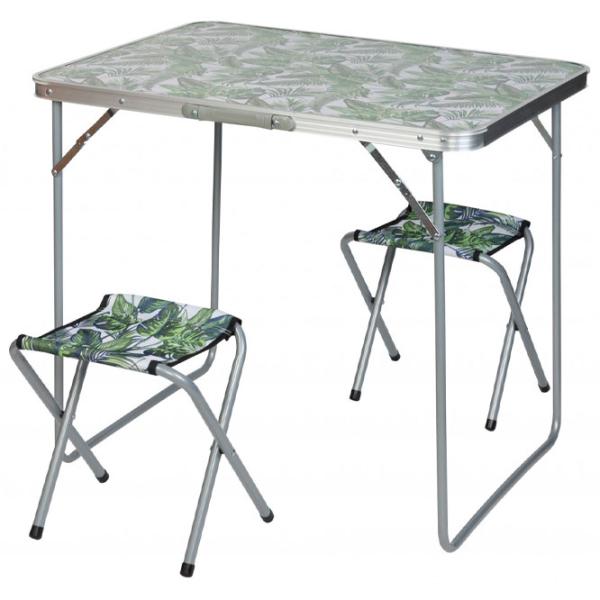 Set mobilă terasă Enero Camp Jungle Oțel/ Plastic/ Stofă/ Green photo 3 Set mobilă terasă Enero Camp Jungle Oțel/ Plastic/ Stofă/ Green photo 3