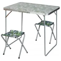 Set mobilă terasă Enero Camp Jungle Oțel/ Plastic/ Stofă/ Green photo 3