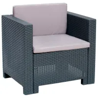Set mobilă terasă Bica Colorado 2 Ratan artificial/ Polipropilenă/ Rattan artificial/ Graphite photo 2