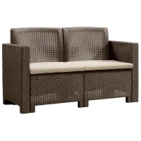 Set mobilă terasă Bica Alabama 3 Ratan artificial/ Polipropilenă/ Rattan artificial/ Brown photo 2