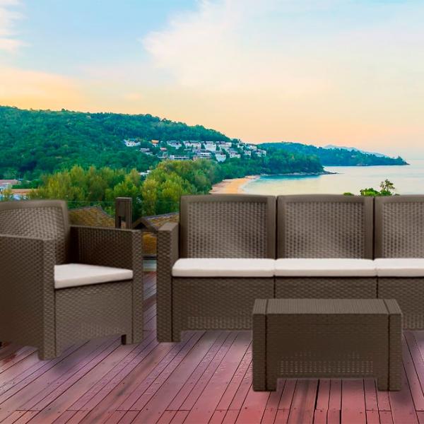Set mobilă terasă Bica Alabama 3 Ratan artificial/ Polipropilenă/ Rattan artificial/ Brown photo 4 Set mobilă terasă Bica Alabama 3 Ratan artificial/ Polipropilenă/ Rattan artificial/ Brown photo 4