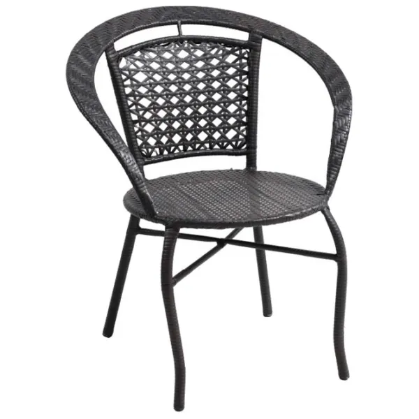 Set mobilă terasă Mobhaus Lasan 2 Ratan artificial/ Sticlă/ Rattan artificial/ Brown photo 2