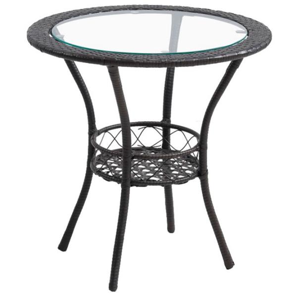 Set mobilă terasă Mobhaus Lasan 2 Ratan artificial/ Sticlă/ Rattan artificial/ Brown photo 3
