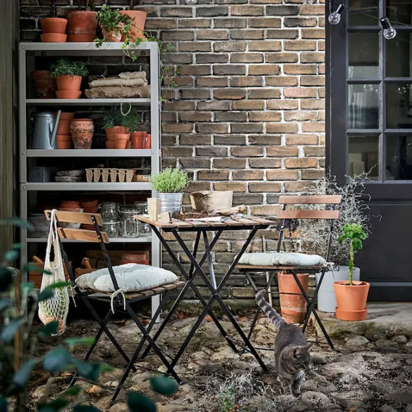 Set mobilă terasă Ikea Tarno Metal/ Lemn/ Lemn/ Black photo 2