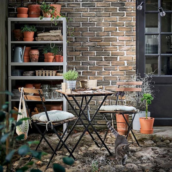 Set mobilă terasă Ikea Tarno Metal/ Lemn/ Lemn/ Black photo 2