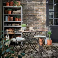 Set mobilă terasă Ikea Tarno Metal/ Lemn/ Lemn/ Black photo 2