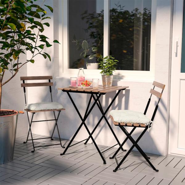 Set mobilă terasă Ikea Tarno Metal/ Lemn/ Lemn/ Black photo 3