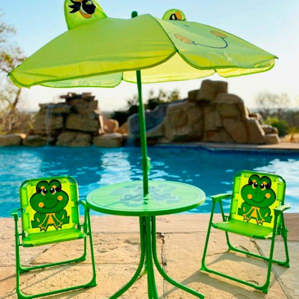 Set mobilă terasă Strend Pro Melisenda Frog Metal/ Plastic/ Stofă/ Green photo 3 Set mobilă terasă Strend Pro Melisenda Frog Metal/ Plastic/ Stofă/ Green photo 3