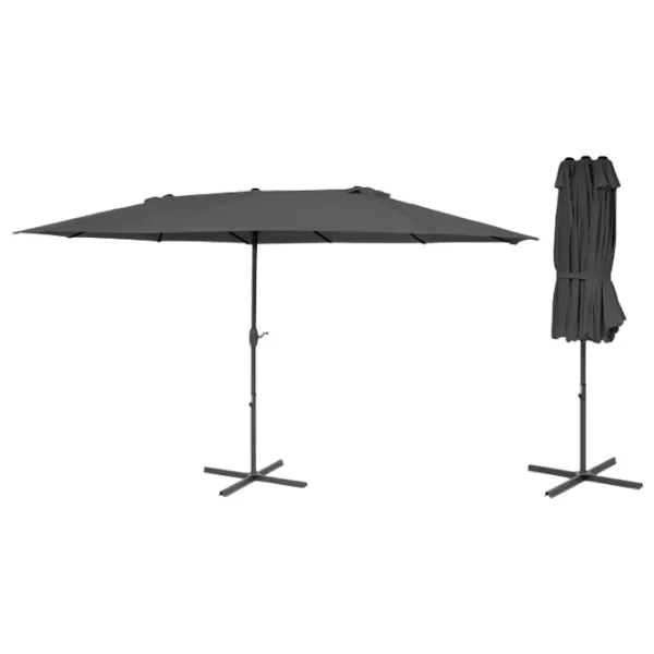 Umbrelă de grădină Blumfeldt Twin Peaks 5470687 Grey photo 3
