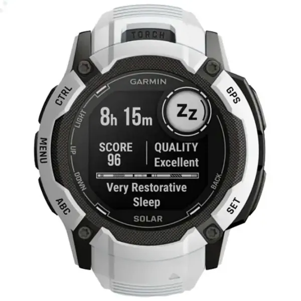 Ceas inteligent Garmin Instinct 2X Solar 1.1"/ 010-02805-04/ Whitestone White photo 2