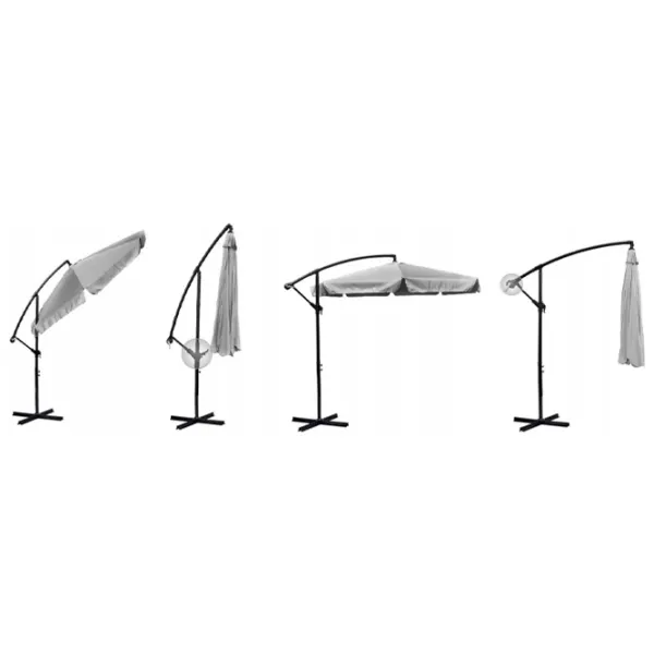 Umbrelă de grădină Plonos 4220 Light Grey photo 5