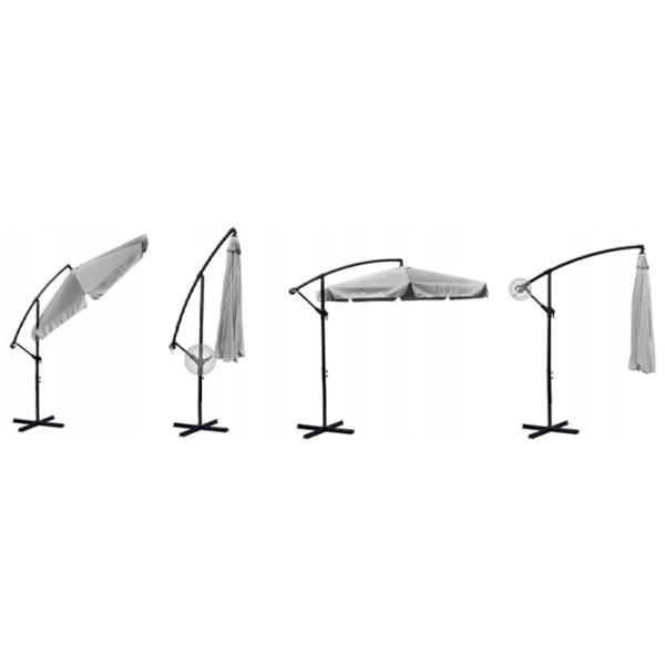 Umbrelă de grădină Plonos 4220 Light Grey photo 5