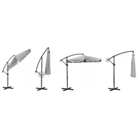 Umbrelă de grădină Plonos 4220 Light Grey photo 5