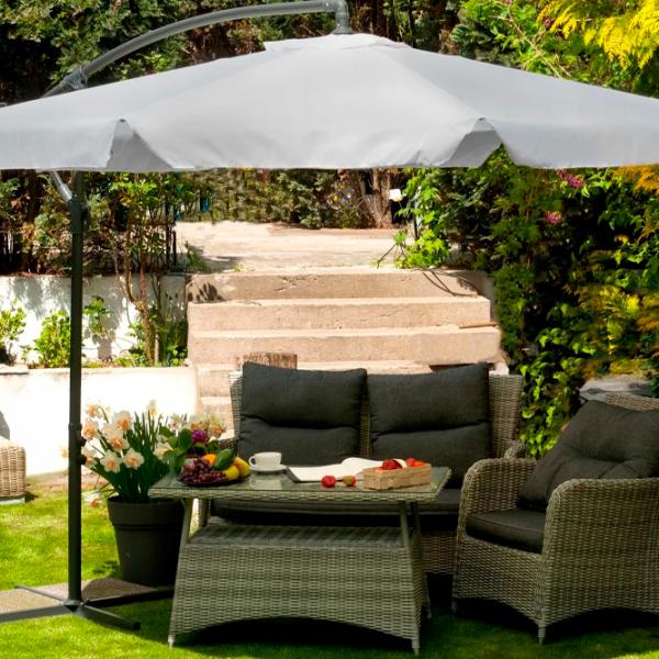 Umbrelă de grădină Plonos 4220 Light Grey photo 7
