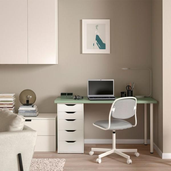 Masă de birou Ikea Lagkapten/ Alex () 140 - 60 PAL/ Light green photo 5