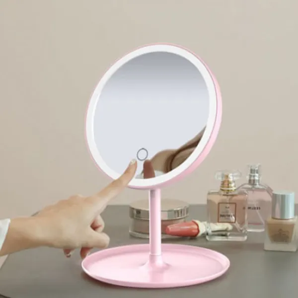 Зеркало для макияжа Xiaomi Youpin Doco Pro Односторонняя/ Розовый photo 2 Зеркало для макияжа Xiaomi Youpin Doco Pro Односторонняя/ Розовый photo 2