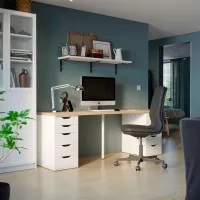 Офисный стол Ikea Lagkapten/ Alex () 200 - 60 ДСП/ Дуб Сонома photo 5
