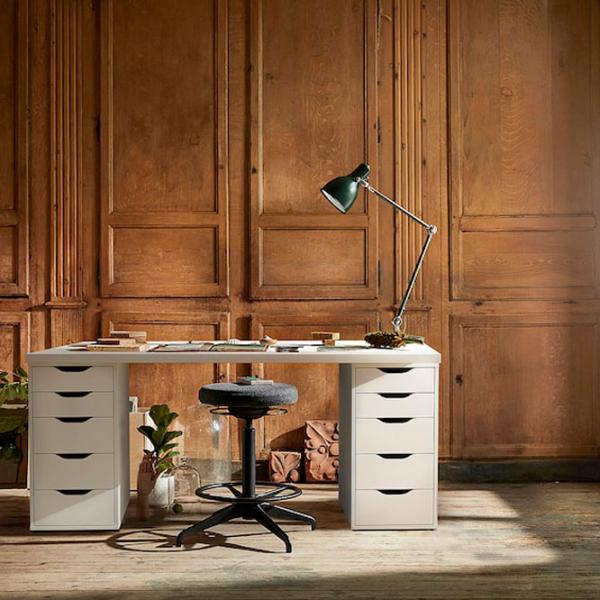 Офисный стол Ikea Lagkapten/ Alex ДСП/ Белый photo 4