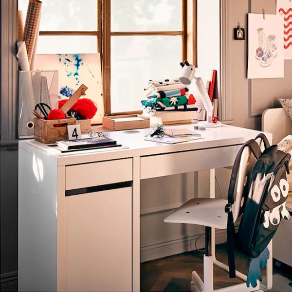 Masă de birou Ikea Micke (01017959) 105 - 50 PAL/ White photo 3