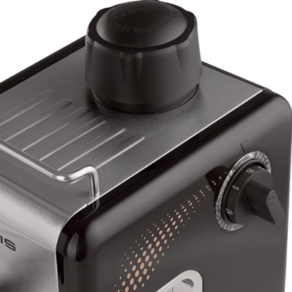 Кофеварка Polaris PCM4010A Рожковая/ 0.24 л/ Нержавеющая сталь photo 5