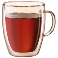 Set de căni Ardesto AR2627GG 270 ml/ Sticlă/ Golden Moon photo 3