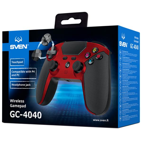 Gamepad Sven GC-4040 Fără fir / 11 buttons / Red photo 5 Gamepad Sven GC-4040 Fără fir / 11 buttons / Red photo 5