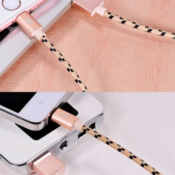 Кабель для телефона X3 Hoco USB Type-A + Lightning 1.2 м/ Розовый photo 4