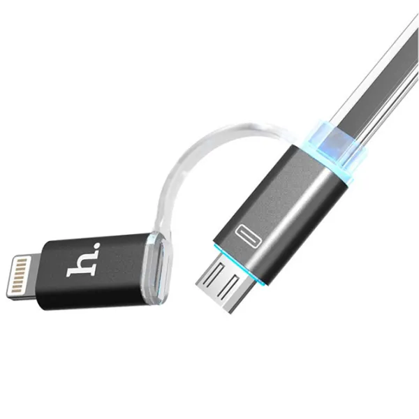 Cablu pentru telefon UPL08 Hoco USB Type-A + Lightning 1.2 m/ Black photo 2