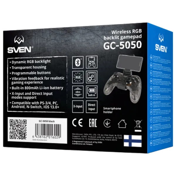 Геймпад Sven GC-5050 Беспроводные / 14 buttons / Черный photo 10