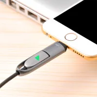 Cablu pentru telefon UPL01 Hoco USB Type-A + Lightning, microUSB 1 m/ Black photo 3