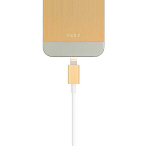 Cablu pentru telefon 020484 Moshi USB Type-A + Lightning 1 m/ Gold photo 2 Cablu pentru telefon 020484 Moshi USB Type-A + Lightning 1 m/ Gold photo 2