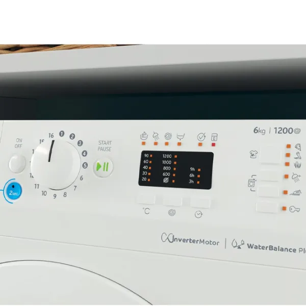 Стиральная машина Indesit BWSA 61294 W EU N 6 кг / 1200 об/мин / Белый photo 7