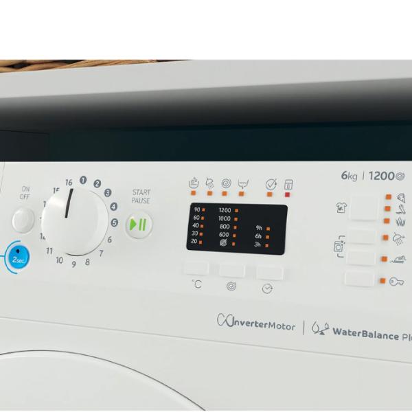 Стиральная машина Indesit BWSA 61294 W EU N 6 кг / 1200 об/мин / Белый photo 7