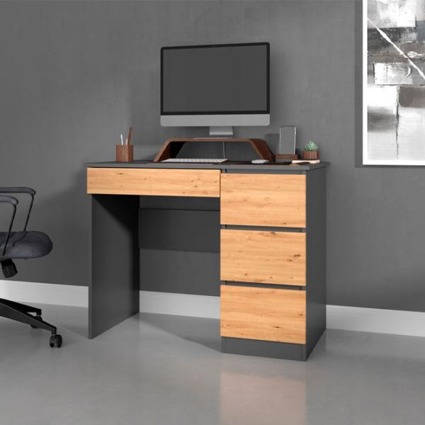 Офисный стол TopEshop Mijas Right ДСП/ Антрацит photo 2 Офисный стол TopEshop Mijas Right ДСП/ Антрацит photo 2