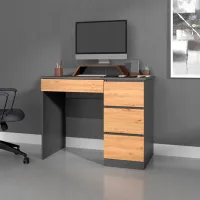 Офисный стол TopEshop Mijas Right ДСП/ Антрацит photo 2