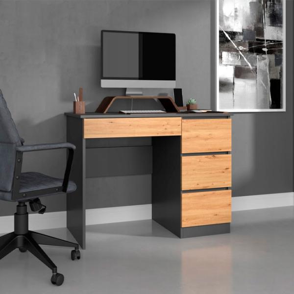Офисный стол TopEshop Mijas Right ДСП/ Антрацит photo 3 Офисный стол TopEshop Mijas Right ДСП/ Антрацит photo 3