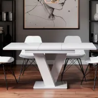 Masă de bucătărie extensibilă Prospero Masiv PAL/ White photo 2