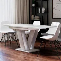 Masă de bucătărie extensibilă Prospero Masiv PAL/ White photo 4