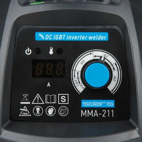 Aparat de sudat Solaris MMA-211 220 V cu electrod (MMA)/ Blue photo 5