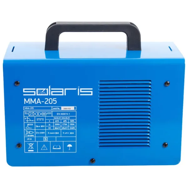 Aparat de sudat Solaris MMA-205i 220 V cu electrod (MMA)/ Blue photo 4