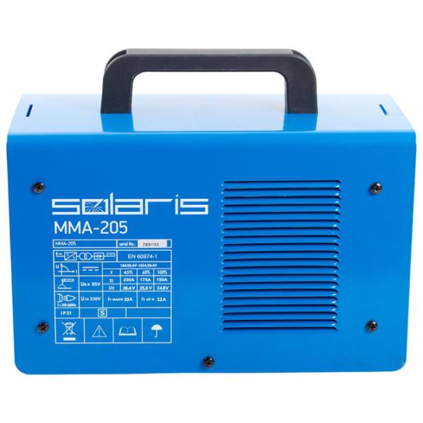 Aparat de sudat Solaris MMA-205i 220 V cu electrod (MMA)/ Blue photo 4