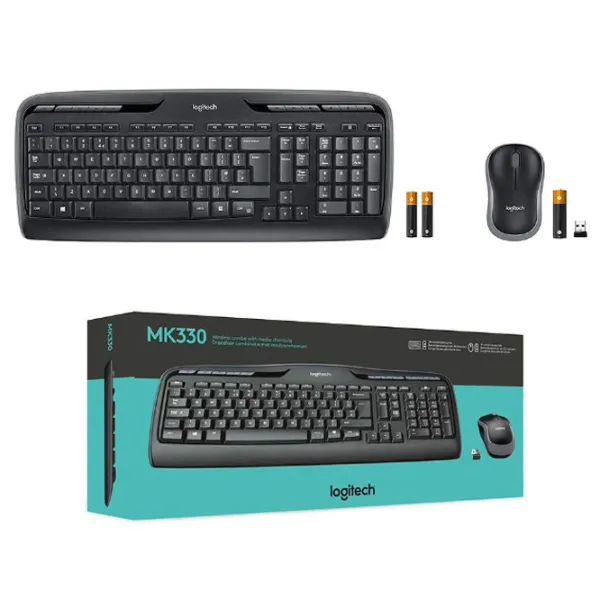 Клавиатура и Мышь Logitech Desktop MK330 Беспроводные / Черный photo 7