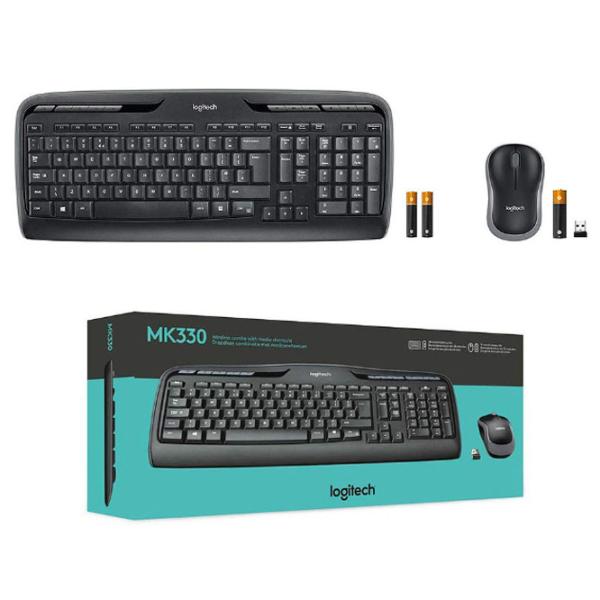 Клавиатура и Мышь Logitech Desktop MK330 Беспроводные / Черный photo 7