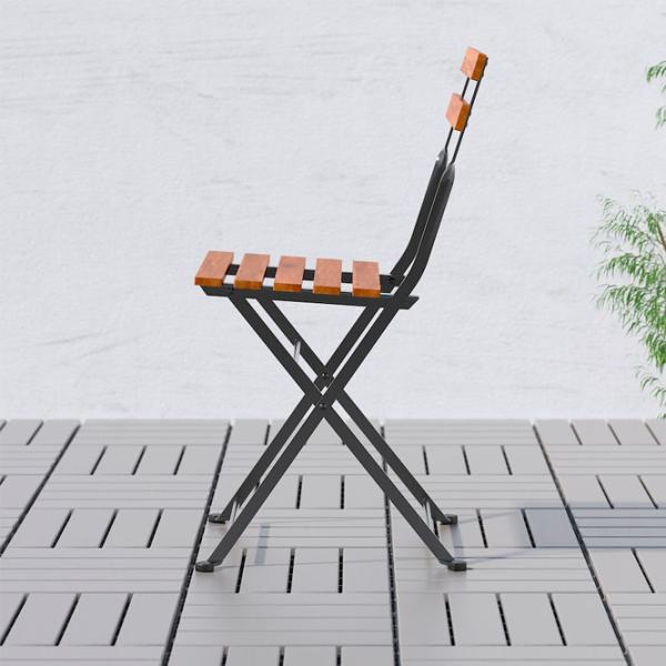 Scaun de grădină Ikea Tarno Metal/ Lemn/ Brown Brown photo 5