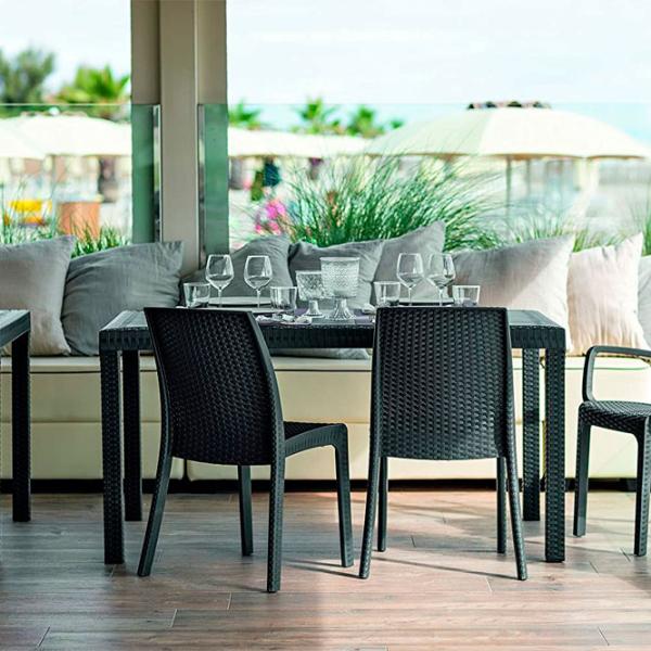 Scaun de grădină Bica Verona Armchair Polipropilenă/ Rattan artificial/ Graphite photo 3 Scaun de grădină Bica Verona Armchair Polipropilenă/ Rattan artificial/ Graphite photo 3